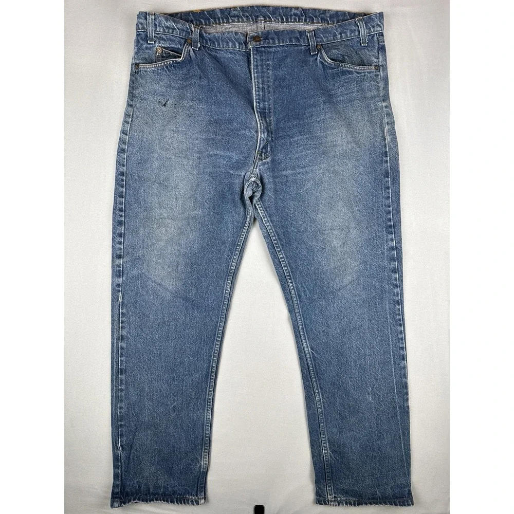 Vintage 80s Levi's Orange Tab USA Made Straight Leg Jeans 42x31